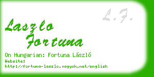 laszlo fortuna business card