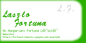 laszlo fortuna business card